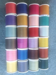 24 Coats & Clark All Purpose Thread~135 Yd ea~Polyester~Various Colors~Lot B - Picture 1 of 5