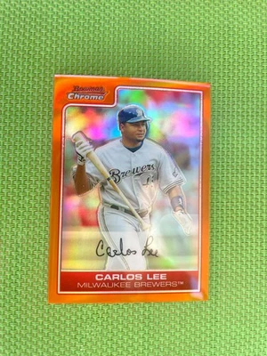 2006 Bowman Chrome Orange Refractor CARLOS LEE 4 OF 25 - Image 1 of 4