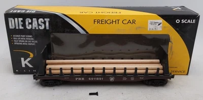 K-Line K691-1891 Pennsylvania Flatcar w/Stakes/Box - Image 1 of 4