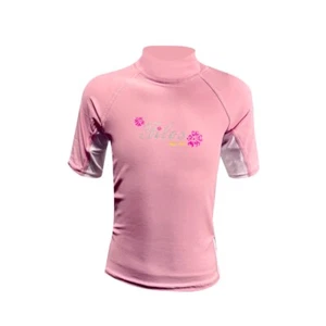 Tilos Kids Short Sleeve Rash Guard Child UV Protection Surf Swim Snorkeling PINK - Picture 1 of 1