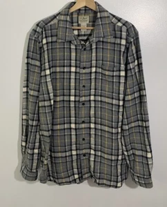 LL Bean Flannel Shirt Plaid Large Tall - Picture 1 of 6