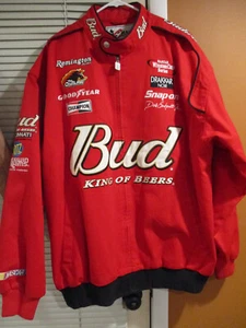 Vintage Chase Authentics Dale Earnhardt Jr Budweiser Nascar Racing Jacket XL - Picture 1 of 12