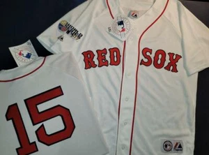 CAMISETA DE BÉISBOL 11110 Majestic Boston Red Sox DUSTIN PEDROIA 2007 Serie Mundial - Imagen 1 de 1