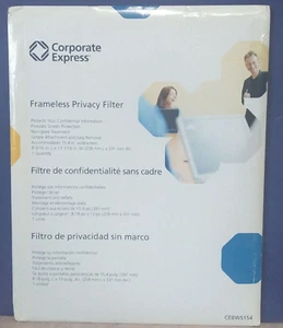 Corporate Express CEBWS 15.4 Widescreen Frameless Privacy Filter ~ Free Shipping - Picture 1 of 3
