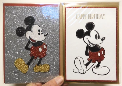 2 Papyrus Cards High Quality 1 Birthday 1 Blank Mickey Mouse 2 Different Cards - Image 1 of 4