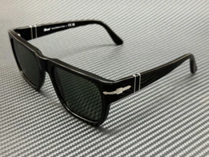 PERSOL PO3348S 95 31 Black Green Unisex 55 mm Sunglasses - Picture 1 of 5