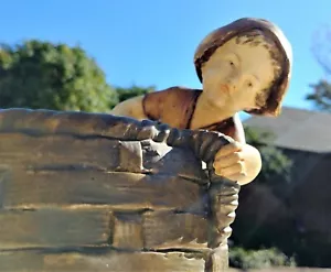 Fantastic Antique "Peeking Child" AMPORA Austria Pottery PLANTER w/Marks - Picture 1 of 12