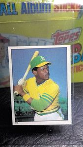 1981 Topps Stickers Rickey Henderson HOF 2nd Year #115 Near Mint NM