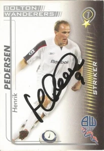 HENRIK PEDERSEN SIGNED BOLTON 2005/2006 SHOOT OUT TRADING CARD+COA - Picture 1 of 1