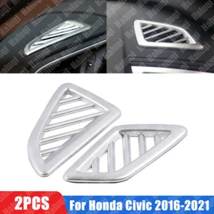Silver Style Dashboard AC Air Vent Outlet Cover for Honda Civic 2016-2020 - Picture 1 of 6