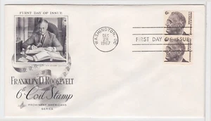 TurtlesTradingPost- Franklin D Roosevelt #1298 Coil -1967 FDC- Artcraft Cachet - Picture 1 of 1