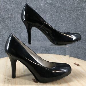 Fioni Shoes Womens 9 Pump Black Patent Leather Comfort Casual Stiletto Heels