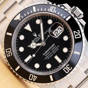2022 NEW CARD ROLEX SUBMARINER DATE 126610LN BLACK CERAMIC STEEL 41MM WATCH - Picture 1 of 12