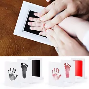 Baby Handprint Footprint Kit – Ink Pad, Photo Frame, Safe Baby Shower Gift - Picture 1 of 26