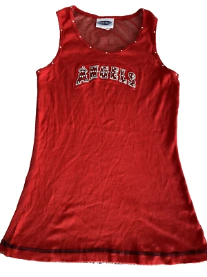 De colección. Camiseta sin mangas MLB LA Angels Anaheim Majestic Threads pedrería roja para mujer XL Foto 1 de 4