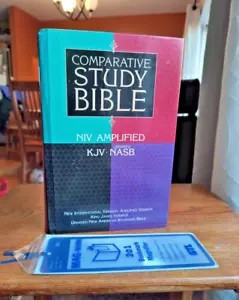 RARE Comparative Study Bible: NASB 1987 Amplified, KJV, 1984 NIV Parallel HC WOW - Bild 1 von 10