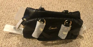 Coach Ashley Leder Umhängetasche Schultertasche F19247 Neu mit Etikett Schwarz - Bild 1 von 6