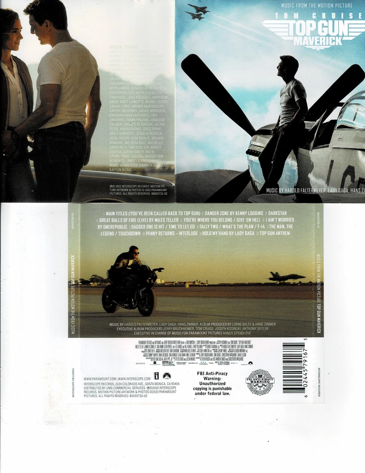TOP GUN MAVERICK -OST (CD) GAGA LOGGINS FALTERMEYER ZIMMER ONEREPUBLIC**POSTER** - Image 1 of 1