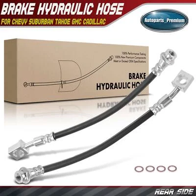 Manguera hidráulica de freno exterior trasero 2 piezas para Chevy Suburban Tahoe GMC Yukon Cadillac Foto 1 de 4