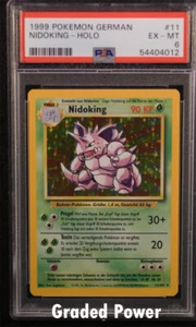 Base Set Unlimited German Nidoking GERMAN PSA 6 HOLO (4012) 11/102 Pokemon  - Picture 1 of 1