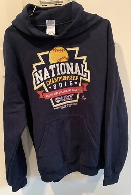 Sudadera con Capucha Pullover Azul Marino 2015 Lanzamiento Rápido Softbol Campeonato Nacional-M Foto 1 de 4