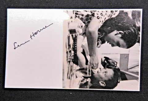 Lena Horne Signed Autograph Index Card i Cover