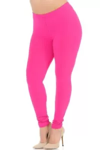 LADIES PLUS SIZE PINK LEGGINGS NWT 1000000989 - Picture 1 of 1