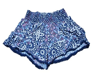 PANTALONES CORTOS AEROPOSTALE MUJER TALLA XS MULTICOLOR GEOMÉTRICO ELÁSTICO 2 PULGADAS ENTREPIERNA Foto 1 de 4