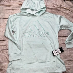 Adidas Youth Medium (10/12) Mint Hoodie Hooded Sweatshirt NEW - Picture 1 of 3