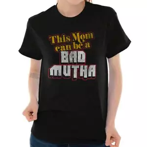 Funny Mother's Day Gift Super Tough Cool Mom Womens Graphic Crewneck T Shirt Tee - Picture 1 of 4