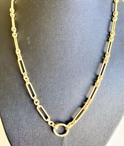 David Yurman 18k Yellow Gold Lexington 4.5mm Necklace Amulet Holder $4700 20”