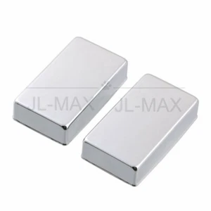 2x Cubierta de pastilla Humbucker regular de metal sin agujeros de poste cromo 70x39x16mm - Imagen 1 de 6
