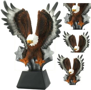 ÁGUILA CALVA DE 13,25" PATRIÓTICA EN VUELO CON ESCULTURA DE ESTATUA DE ESTRELLAS ** NUEVA EN CAJA - Imagen 1 de 12