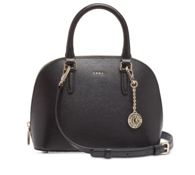 BOLSO DE MANO DKNY BRYANT CONVERTIBLE CORREA DOMO TONO NEGRO DORADO Foto 1 de 4