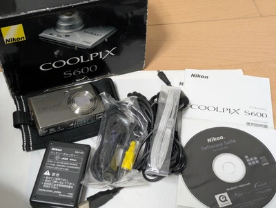 Nikon COOLPIX S600 Titanium Silver Compact Digital Camera Tested w/ BOX,  Rank A - Image 1 of 4