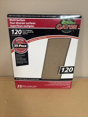 Gator 9" x 11" Multi-Surface Sanding Sheets, 120 Grit, 25 Pack - Image 1 of 2