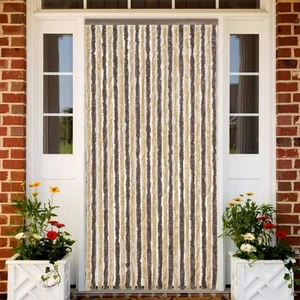 Tenda Antimosche Marrone Scuro e Beige 100x200 cm in Ciniglia - Foto 1 di 6