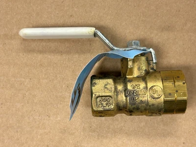 Apollo 1/2" 77FLF-103-01 Lead Free Threaded Ball Valve 600 CWP Brass USA made - Image 1 of 4