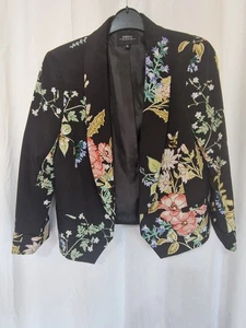 #ladies Size 10 Black Floral Pattern Blazer BNWOT. - Picture 1 of 15