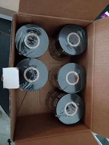 4,33 x 1476 Thermotransferband Wachs - 110x450 - kompatibel mit Zebra - 5 ROLLEN - Bild 1 von 6