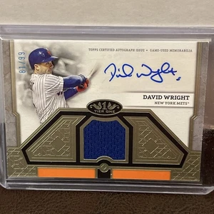 2024 TOPPS TIER ONE DAVID WRIGHT RELIC AUTOGRAPH CARD /99 NEW YORK METS - Picture 1 of 3