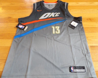 NWT NIKE OKLAHOMA CITY THUNDER PAUL GEORGE ALT SWINGMAN JERSEY SIZE YOUTH XL - Image 1 of 4