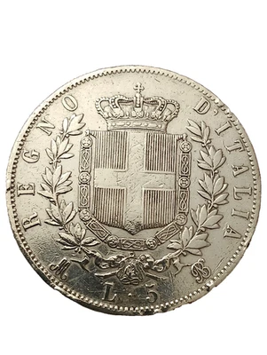 MILANO SCUDO DA  5 LIRE 1969 ARGENTO 40MM. VITTORIO EMANUELE II. - Imagen 1 de 2