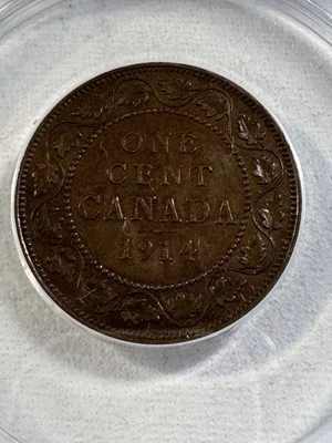 1914 Canada Large Cent Bronze Coin Graded XF 40 Details Corroded by ANACS - Image 1 of 4