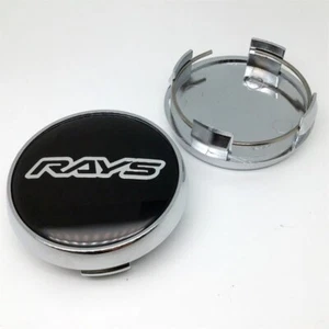4pcs 65 mm for RAYS VOLK Black Silver Alloy Wheel Center Caps Hub Rim Caps - Picture 1 of 4