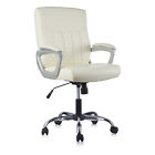 CLATINA Leather Office Executive Chair Lumbar Support Padded Armrest Adjustable