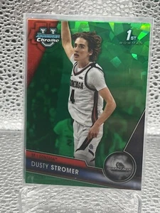 2023-24 Bowman Chrome Sapphire U Green REFRACTOR /99 Dusty Stromer Gonzaga - Picture 1 of 1