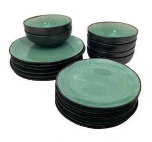Tellerset / Dinnerset Jeans türkis- 18tlg. Essservice Speiseservice - Bild 1 von 4