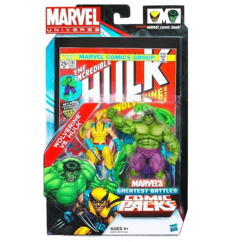 Marvel Universe ~ WOLVERINE vs HULK Action Figure Set - Greatest Battles #181 Cover