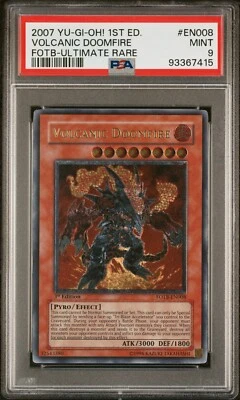 FOTB-EN008 Volcanic Doomfire Ultimate Rare 1st Edition 2007 Yugioh PSA 9 - Image 1 of 2